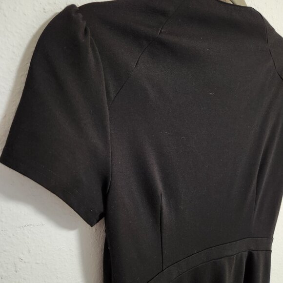 ModCloth High Society Keyhole Black Midi Dress Medium - Picture 6 of 9